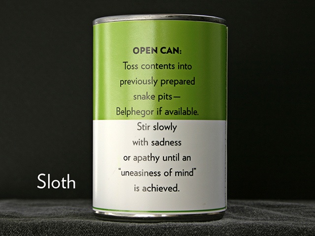 SLOTH - Toss contents into previously prepared snakepits . . .